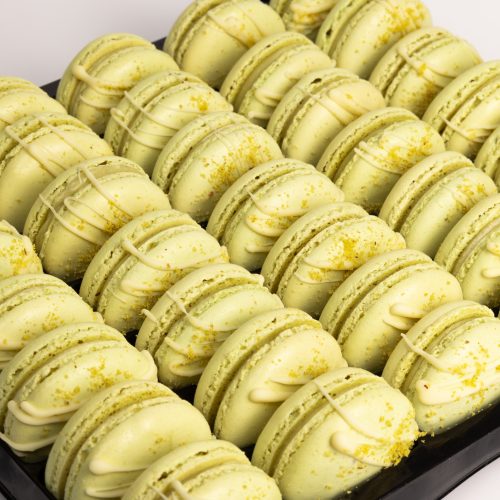Pistachio Macarons – Tray of 35