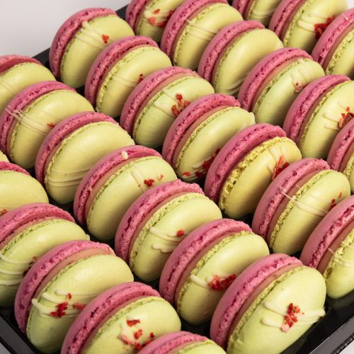 Strawberry Macarons – Tray of 35
